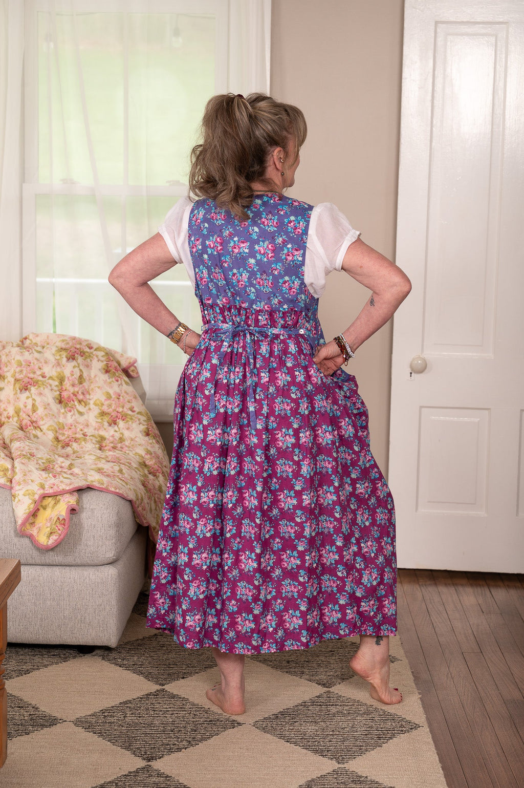 Elizabeth Garden Patchwork Pinafore Dress