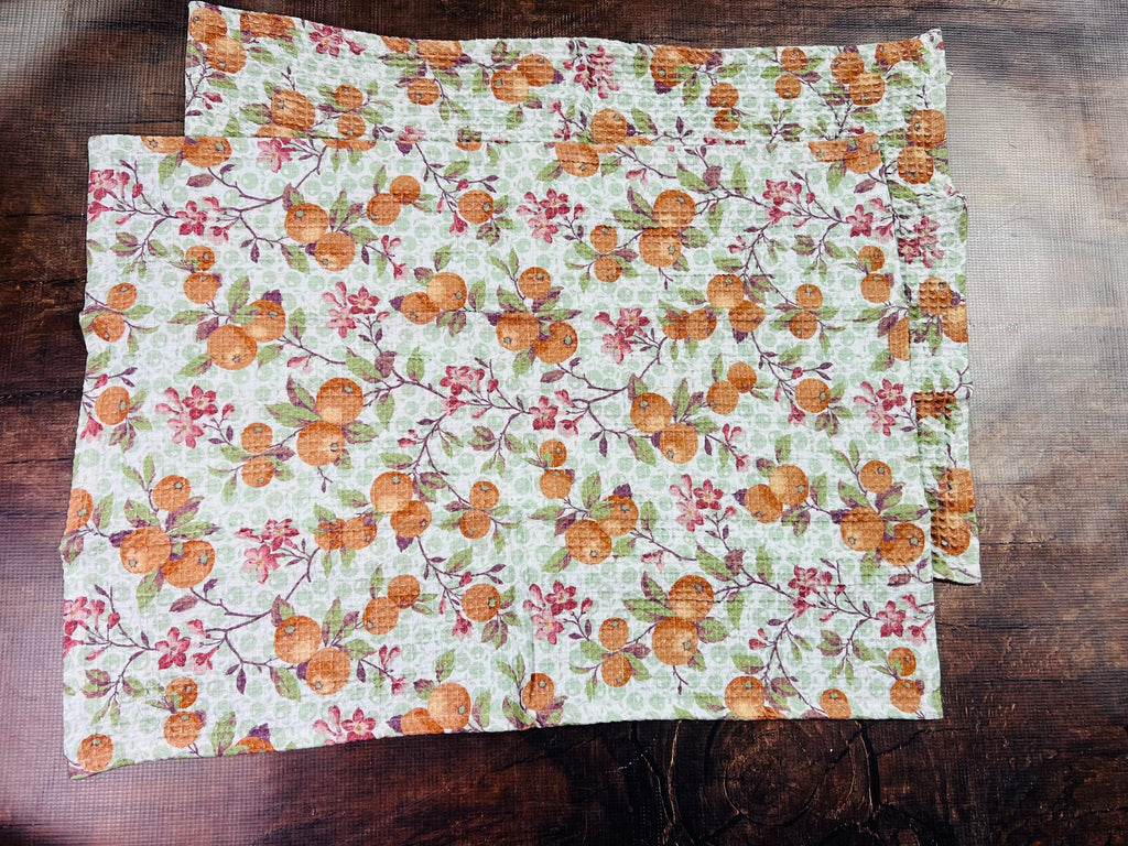 Orange Blossom Tea Towels, Set of 2
